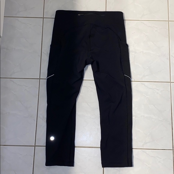 Black lululemon capris (worn but cleaned) - Picture 2 of 2